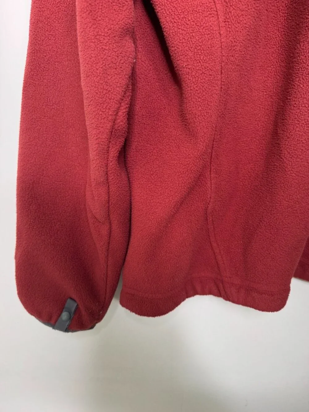 The North Face Mens XL Polyester Fleece Full Zip Dark Red Jacket Zip Pockets AXM